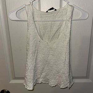 White stretchy cop tank top